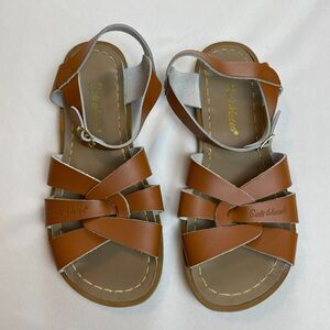 Salt Water Sandals by Hoy The Original Leather Sandal Tan Women's Size 7